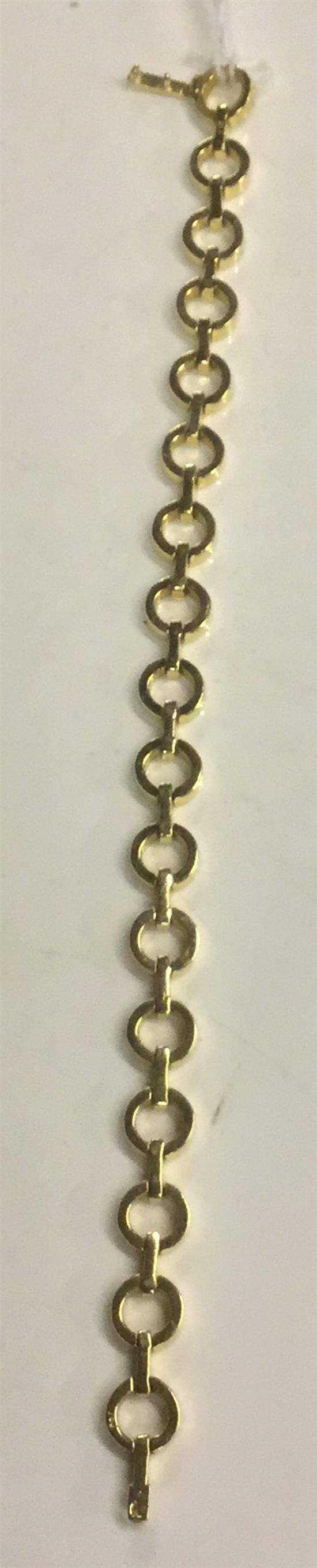 18ct gold and diamond circular link bracelet